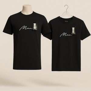 808 Black Muscle Fit Man Signature T-Shirt